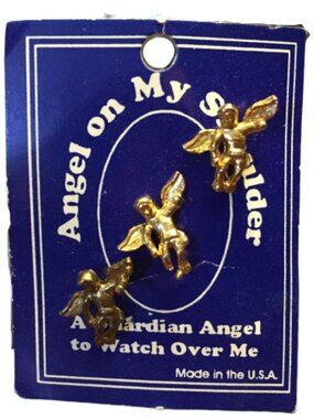 👼 Tiny Army of Angels – 3 Guardian Lapel Pins Made in the USA 🇺🇸✨